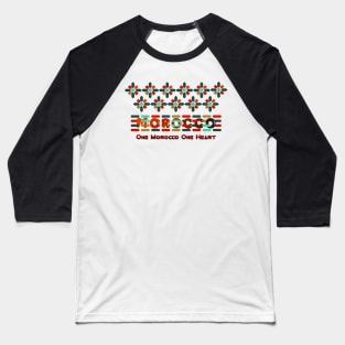 Morocco DNA One Morocco One Heart Proud Morish Baseball T-Shirt